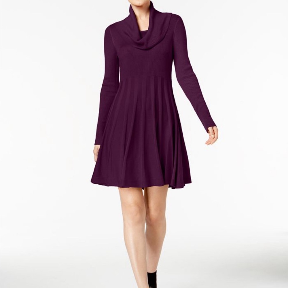 Calvin Klein Sweater Dress Maroon
